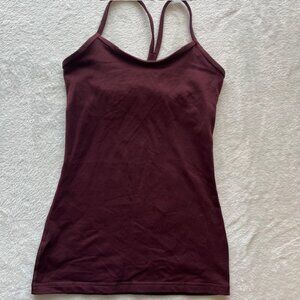 Lululemon Strappy Burgundy Tank Top- Size 4
